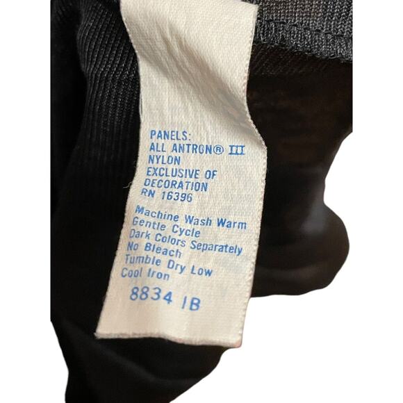 Vintage Warner's Slip Set Top‎ Full Skirt Size Small/Medium Black Satin 1980s - Picture 6 of 13